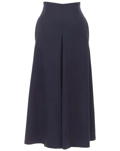 Pre-owned Alexander Mcqueen Wool Box Pleat Pant In Blue/navy Blue