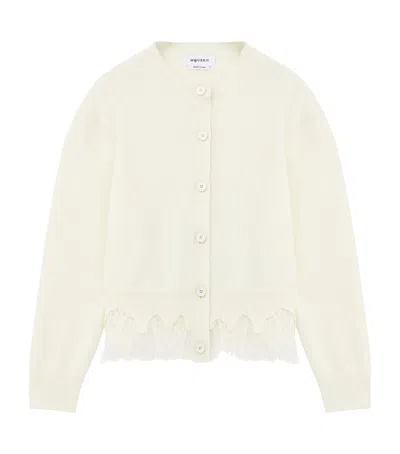 Alexander Mcqueen Wool-cashmere Cobweb-lace Cardigan