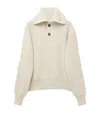Alexander Mcqueen S Mcqueen Funnel-neck Chunky-knit Wool And Cashmere Jumper In White