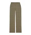 Alexander Mcqueen Wool Check Trousers In Green