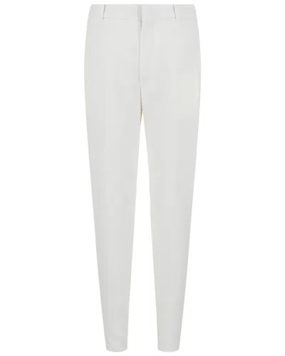 Alexander Mcqueen Cigarette Trousers Man Pants Ivory Size 36 Wool In White