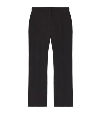Alexander Mcqueen Wool Cigarette Trousers In Brown