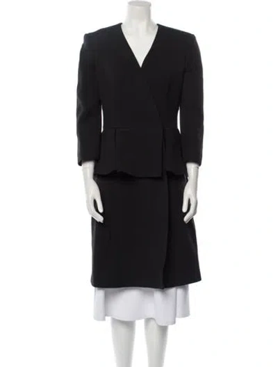 Pre-owned Alexander Mcqueen Wool Coat In Black