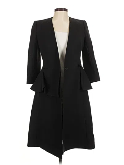 Alexander Mcqueen Wool Coat In Black