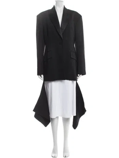 Pre-owned Alexander Mcqueen Wool Coat In Black