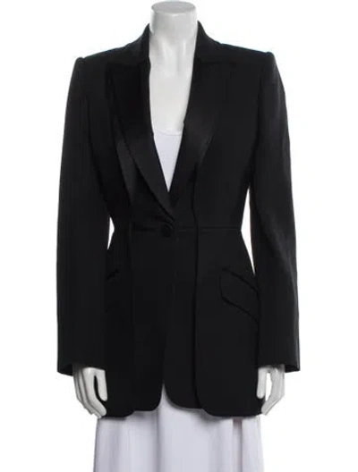 Pre-owned Alexander Mcqueen Wool Coat In Blue