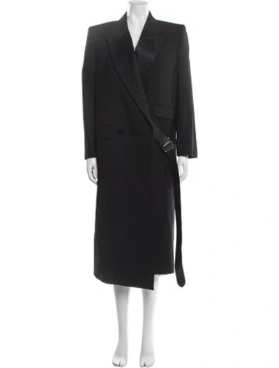 Pre-owned Alexander Mcqueen Wool Coat W/ Tags In Black