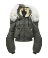 Alexander Mcqueen Wool-collar Pilot Jacket In Black