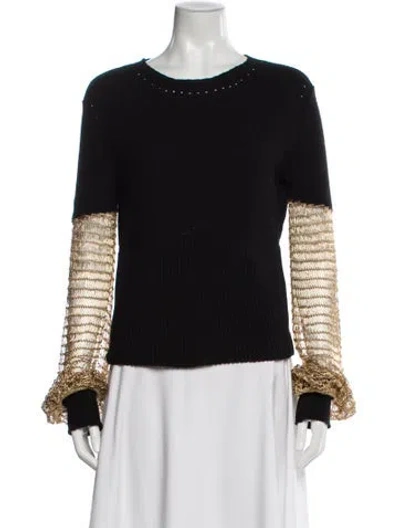 Pre-owned Alexander Mcqueen Wool Colorblock Pattern Sweater In Black