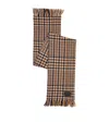 Alexander Mcqueen Wool Country Check Scarf In Nude