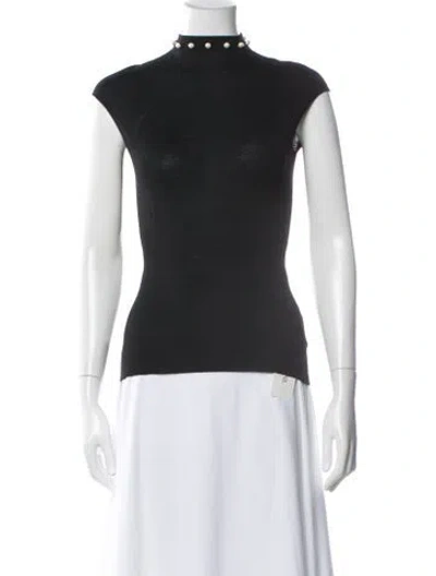 Pre-owned Alexander Mcqueen Wool Crew Neck Bodysuit In Blue