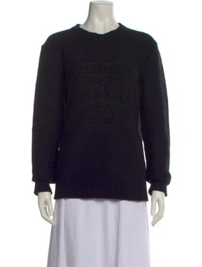 Pre-owned Alexander Mcqueen Wool Crew Neck Sweater In Black