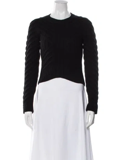 Pre-owned Alexander Mcqueen Wool Crew Neck Sweater In Black