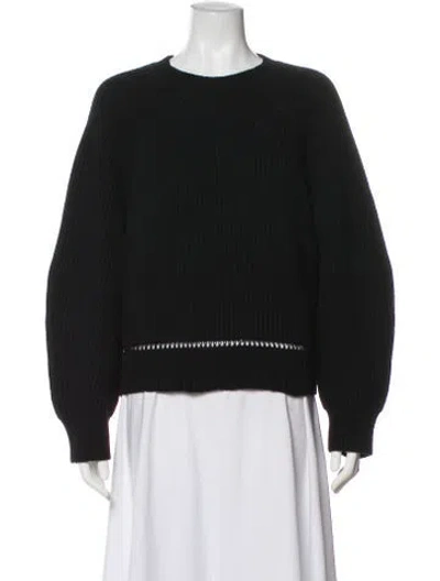 Pre-owned Alexander Mcqueen Wool Crew Neck Sweater In Black