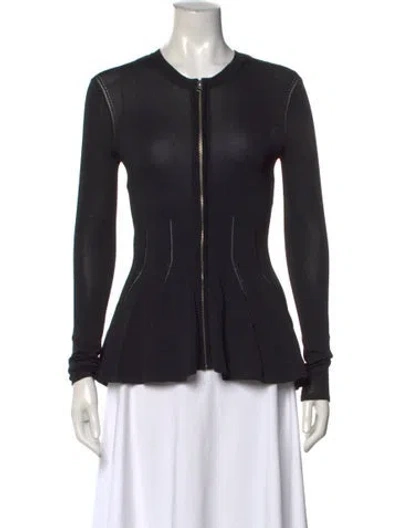 Pre-owned Alexander Mcqueen Wool Crew Neck Sweater In Black