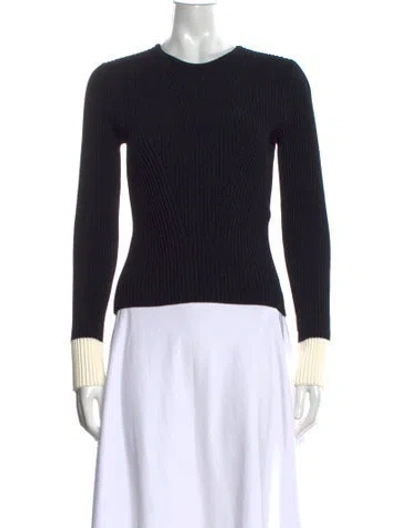 Pre-owned Alexander Mcqueen Wool Crew Neck Sweater In Black