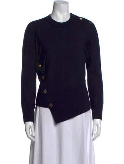 Pre-owned Alexander Mcqueen Wool Crew Neck Sweater In Black