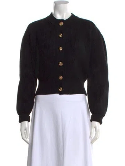 Pre-owned Alexander Mcqueen Wool Crew Neck Sweater In Black