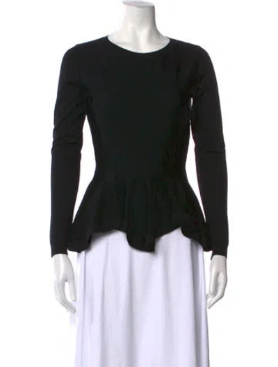 Pre-owned Alexander Mcqueen Wool Crew Neck Sweater In Black