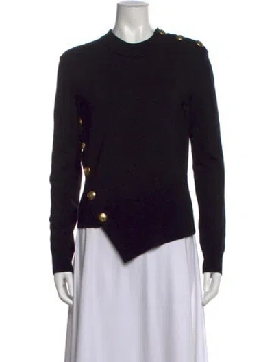 Pre-owned Alexander Mcqueen Wool Crew Neck Sweater In Black