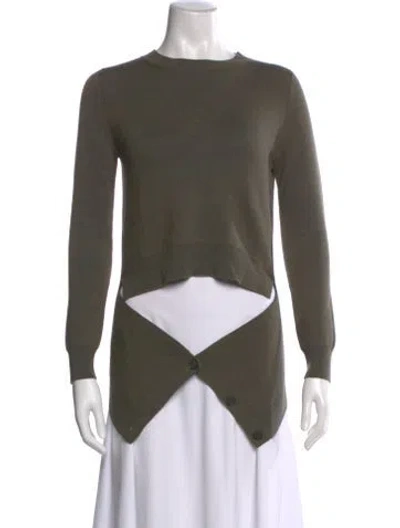 Pre-owned Alexander Mcqueen Wool Crew Neck Sweater In Green