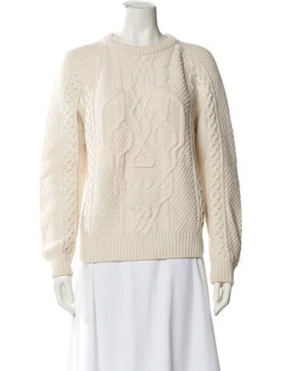 Pre-owned Alexander Mcqueen Wool Crew Neck Sweater In Neutral