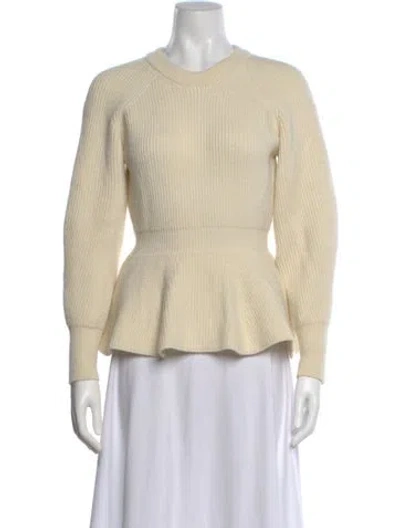 Pre-owned Alexander Mcqueen Wool Crew Neck Sweater In Neutral
