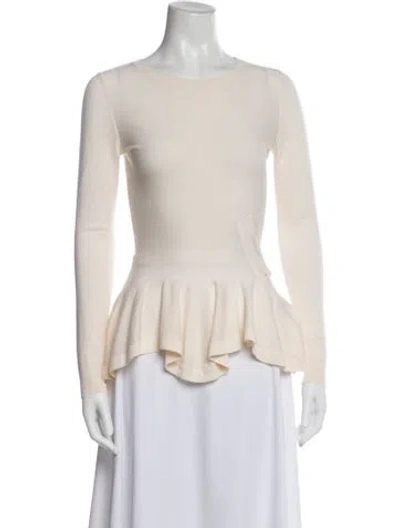 Pre-owned Alexander Mcqueen Wool Crew Neck Sweater In Neutral