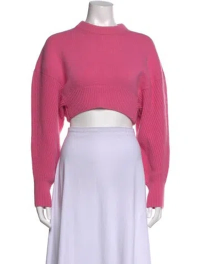 Pre-owned Alexander Mcqueen Wool Crew Neck Sweater In Pink