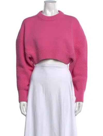 Pre-owned Alexander Mcqueen Wool Crew Neck Sweater In Pink