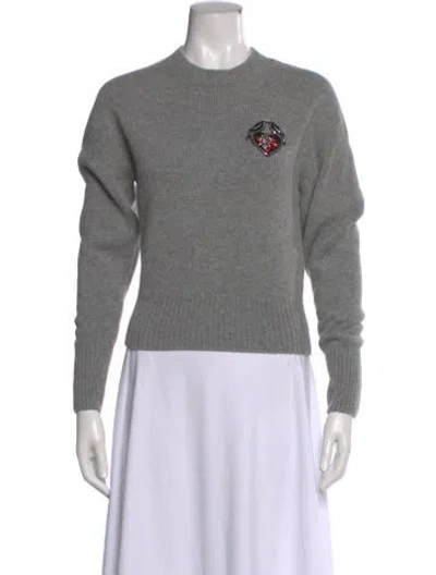 Pre-owned Alexander Mcqueen Wool Crew Neck Sweatshirt In Gray