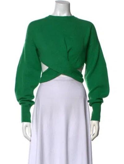 Pre-owned Alexander Mcqueen Wool Crew Neck Top In Green
