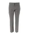 Alexander Mcqueen Wool Cropped Trousers In Gray