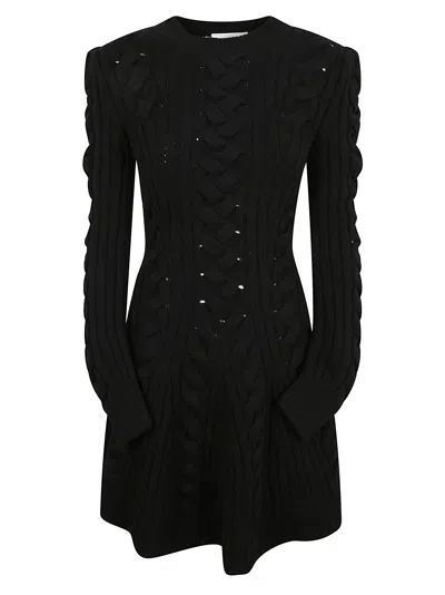 Alexander Mcqueen Wool Dress In Animal Print