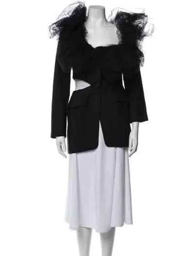 Pre-owned Alexander Mcqueen Wool Evening Jacket In Black