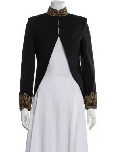 Pre-owned Alexander Mcqueen Wool Evening Jacket W/ Tags In Black