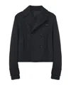 Alexander Mcqueen Wool Double-breasted Jacket In Black