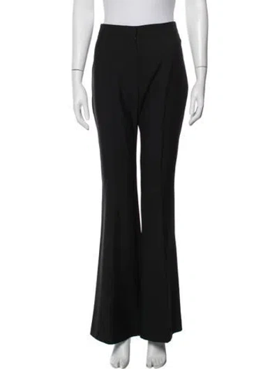 Pre-owned Alexander Mcqueen Wool Flared Pants In Black