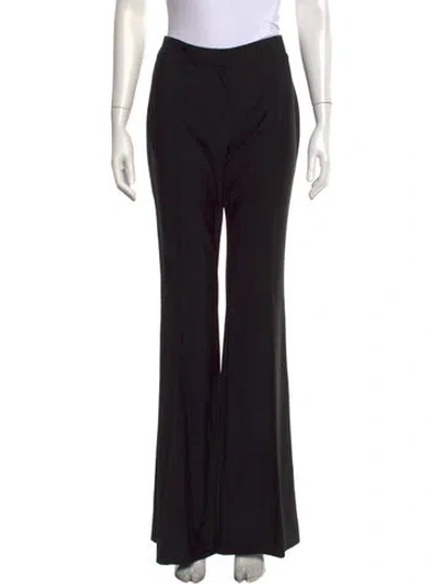 Pre-owned Alexander Mcqueen Wool Flared Pants In Black