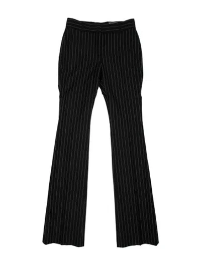 Pre-owned Alexander Mcqueen Wool Flared Pants In Black