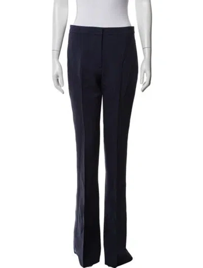 Pre-owned Alexander Mcqueen Wool Flared Pants In Blue
