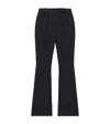 Alexander Mcqueen Wool Flared Trousers In Black