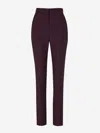 Alexander Mcqueen Wool Trousers In Dark Purple