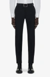 Alexander Mcqueen Tuxedo Cigarette Trousers In Black
