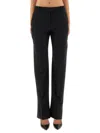 Alexander Mcqueen Tailored Trousers With Pockets And Crease In Black
