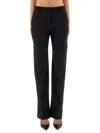 Alexander Mcqueen Tailored Trousers With Pockets And Crease In Black