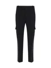 Alexander Mcqueen Black Wool Trousers In Black