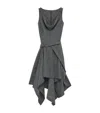 Alexander Mcqueen Wool Glen Mini Dress In Black