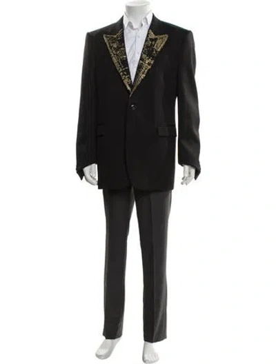 Pre-owned Alexander Mcqueen Wool Glitter Accents Blazer W/ Tags