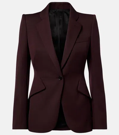 Alexander Mcqueen Wool Grain De Poudre Blazer In Multi